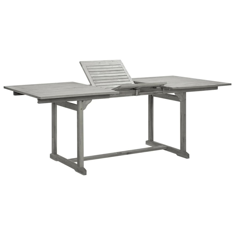 Rectangular Outdoor Table, 39.4" W x 59.1" L x 29.5" H, Gray