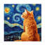 Animaux sous la nuit étoilée sur toile-1407544834
