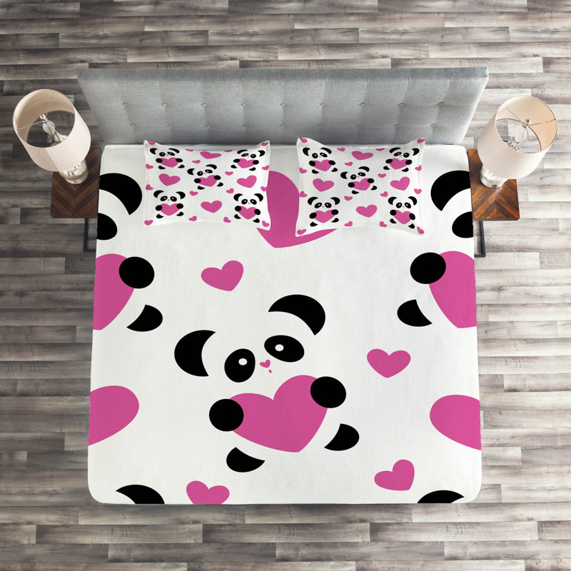 Love Coverlet, King Bedspread + 2 Shams