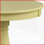 Table basse transitionnelle jaune clair avec piédestal rond 4 pieds, assemblage facile pour le salon
