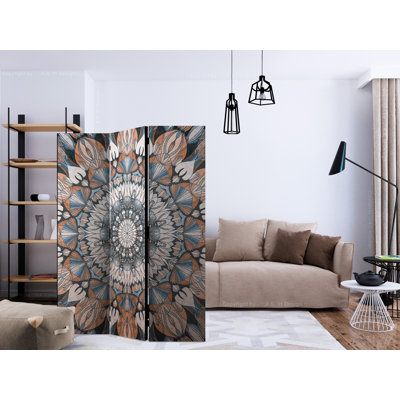 Hamir 135cm W x 172cm H 3 - Panel Solid Wood Folding Room Divider