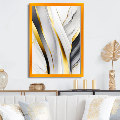«Abstract Geode Waves Grey II», reproduction sur toile