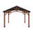 12' X 10' Outdoor Metal Roof Gazebo With Wooden Frame, Hardtop Gazebo,  Resistant Sloping Steel Roof-107647625