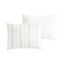Housse de couette en coton très grand / très grand - gris + blanc 100% coussins texturés à rayures tissées Attaches internes Entretien facile sans machine à laver à la vapeur Blanc / gris 5 pièces Fermeture à boutons de substances nocives-130164571