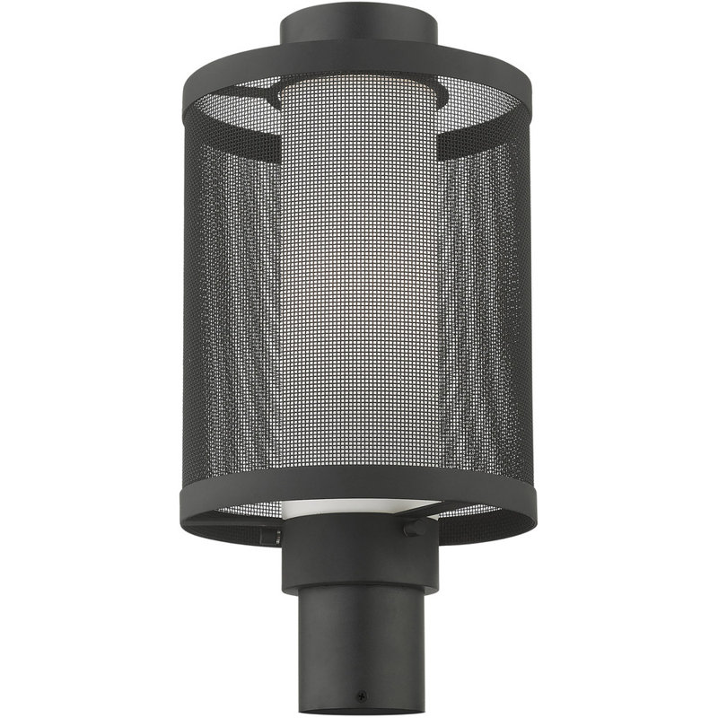 Transparent Lantern Head, Textured Black, 17.5" H x 9" W x 9" D