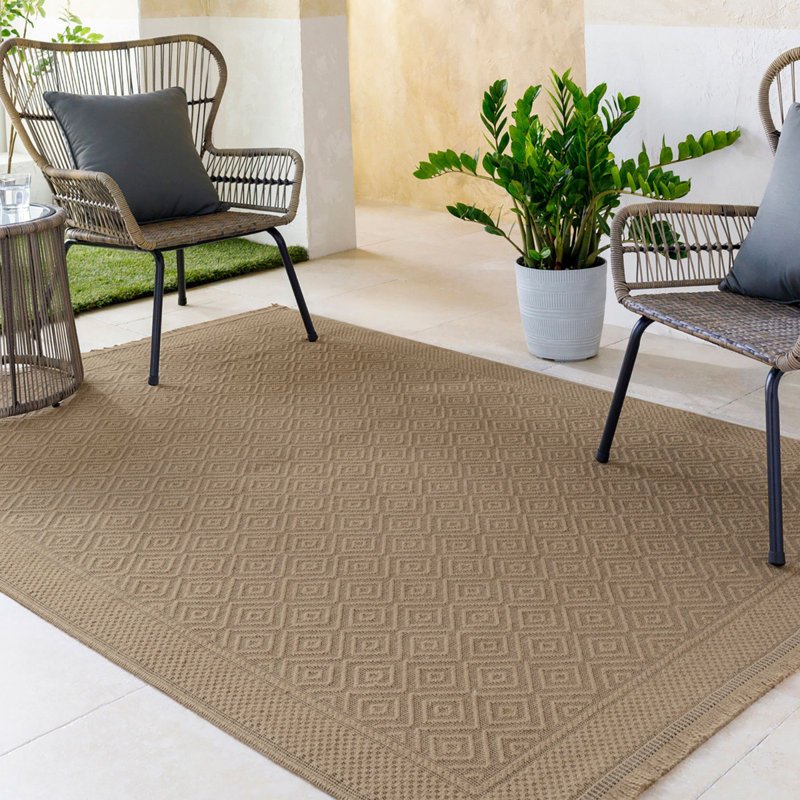 Tan Modern Washable Shaggy Rug, Geometric Stain-Resistant Rug For Living Room, Dining Room, Bedroom, Kitchen