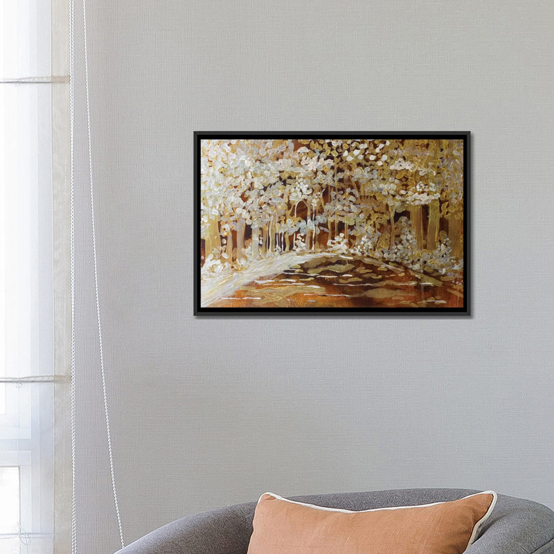«Trees» par Kent Youngstrom - reproduction sur toile tendue, H 18 po x l 26 po x P 1,5 po, Toile encadrée noire, Pas de tapis