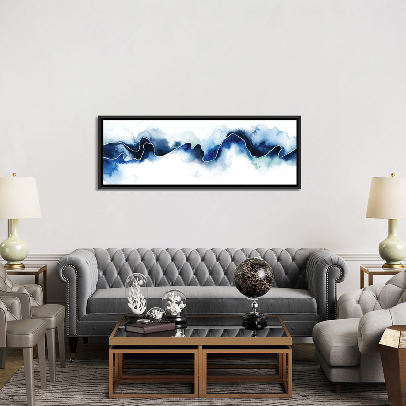 «Glacial Break III», impression sur toile, H 16 po x l 48 po x P 1,5 po, Toile avec cadre noir