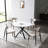 4pcs  Dining Chairs: Fluffy Cushion, Curved , Metal Frame For Room Of 4 Contemporary Chairs, Upholstered, Legs, Thick Back-198633185
