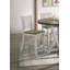 Antique White Finish Solid Wood Farmhouse Design Kitchen Set Of 2Pc Counter Height Dining Chairs Slat Back Chairs Dining Room