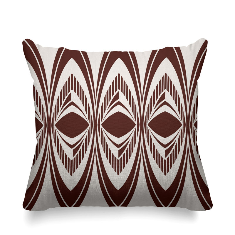 Housse et insert de coussin d'extérieur carré Chisom Tribal, L 17 po x H 17 po, H 15 po x l 15 po