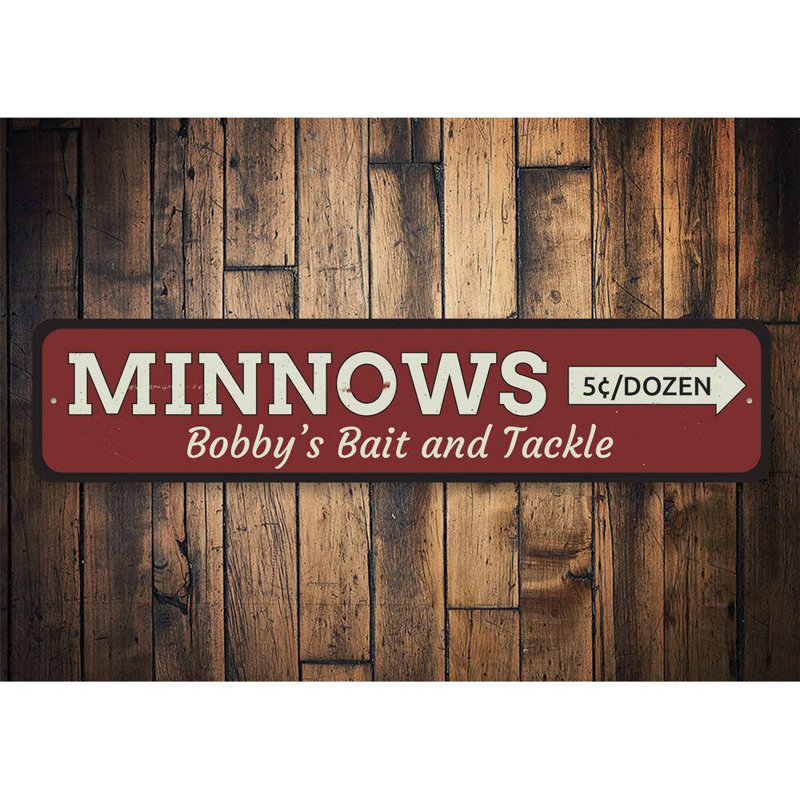 Plaque en aluminium Minnows, H 6 po x l 24 po x P 0,063 po
