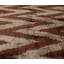 Coussin en velours de soie à chevrons ikat rouille et crème - 51 x 51 cm