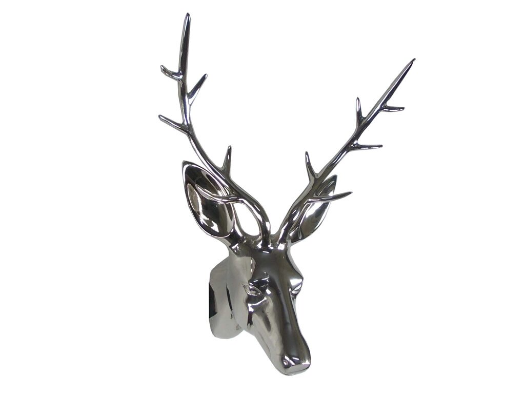 Aluminium Wanddekoration Stag Head