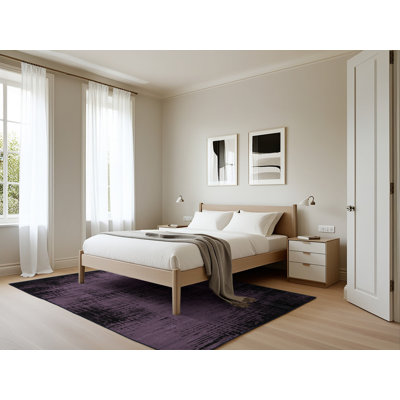 Tapis mauve lavable à la machine