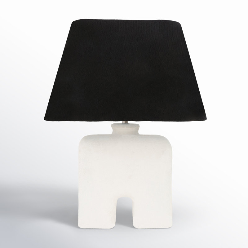 Leander Particle Board Table Lamp, White