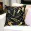  Housse de coussin en velours noir doré brodé