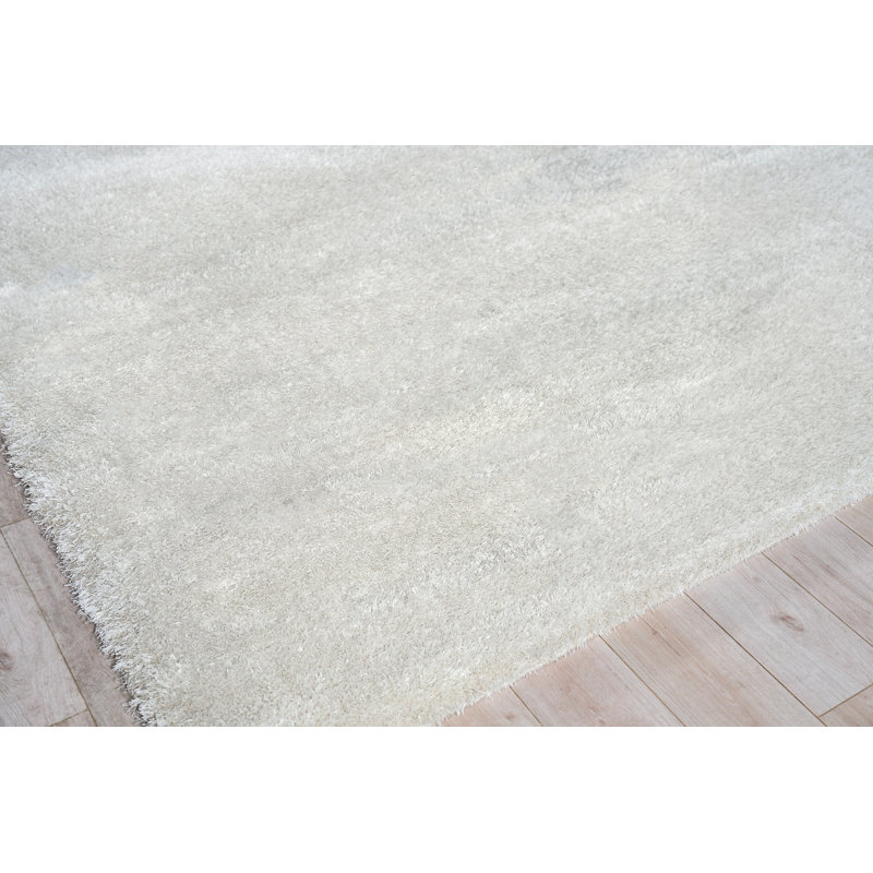 Luxe Shag Area Rug in Taupe, Rectangle 4' x 6', Light Beige