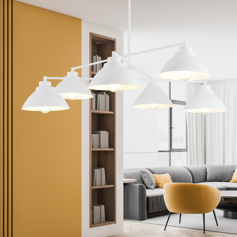 Ilbert 6 - Light Cone Chandelier, White