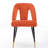 Contemporary Velvet Upholstered Dining Chairs In Orange With Metal Legs And Nailheads, Of 2, Foam Filled, 18.93 Wide, 31.62 High Chair Nailhead Trim Legs, 24.77 Depth, 14.05 Lb Product Weight-2057938097