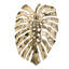 Magnifique décoration murale en feuille d'or 18,9 x 13,4 x 1,4 po, fabriquée par