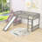 Enguerrand Twin Size Wood Loft Bed with Slide-519853032
