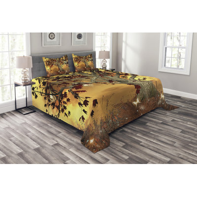 Floral Bedspread with Pillow Shams