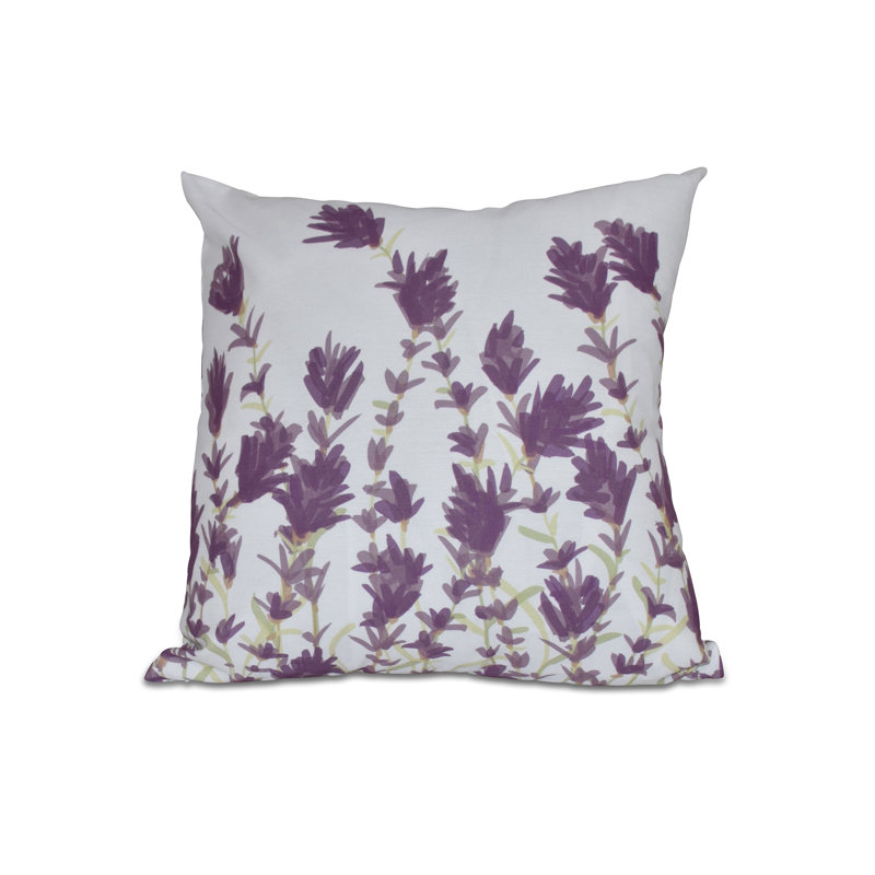 Housse et insert de coussin carré lavande Botanical Blooms, H 18 po x l 18 po, Mauve