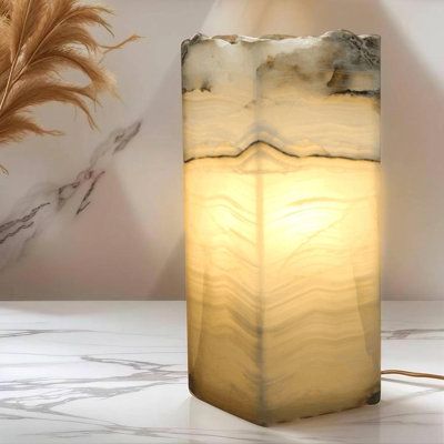 Lampe onyx angélique monolithe