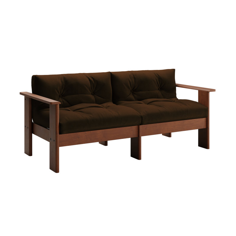 Bacana Loveseat, Chocolate Recycled Velvet