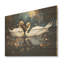 Cygnes blancs Harmony Moonlight Pond III - cygne sur bois-7494680