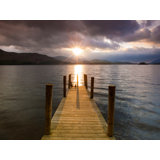 Lake District, Jetty, England Print by Frank Peters