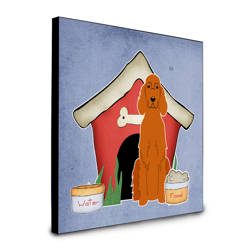 Panneau mural d’art collection dog house Scarvinia, Setter irlandais