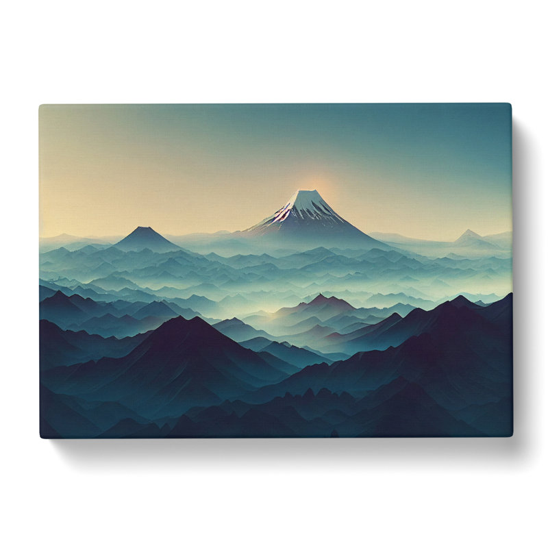 Spellbinding Japanese Mountains - Wrapped Canvas, 40cm H x 60cm W x 3cm D