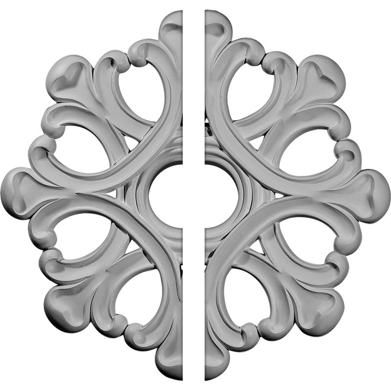 Médaillon de plafond ange Endurathane, DE 20 7/8 po x P 3 5/8 po x P 1 po (convient aux auvents jusqu'à 4 3/8 po), apprêté en usine