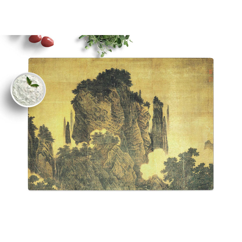 Tempered Glass Wind in Pines Among a Myriad Valleys by Li Tang Chopping Board, 39 cm x 28.5 cm