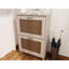 Étagère à chaussures spacieuse pour 2 entrées - stable pour 12 paires, accès rapide, bois d'ingénierie gris antique, rangement de 23,74 po de profondeur, capacité de rangement maximale, facile