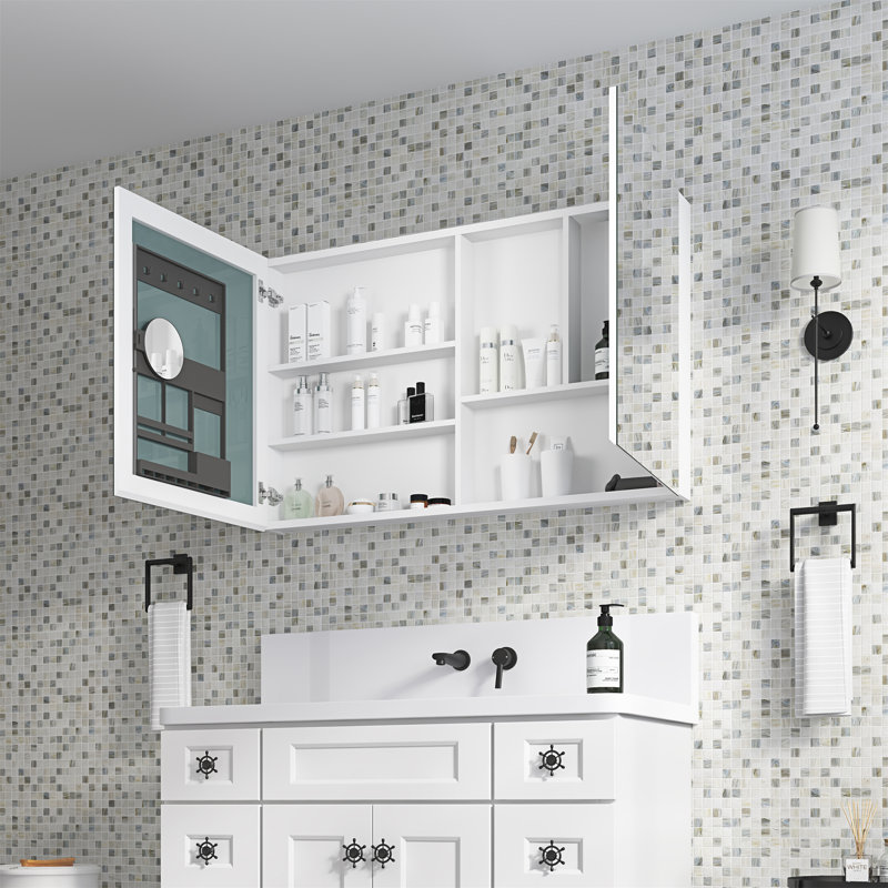 Pharmacie à miroir sans cadre l 48 po x H 30 po