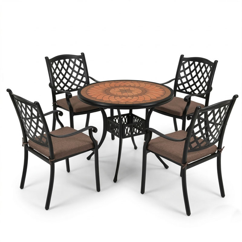 4 - Person Patio Dining Set with Round Table