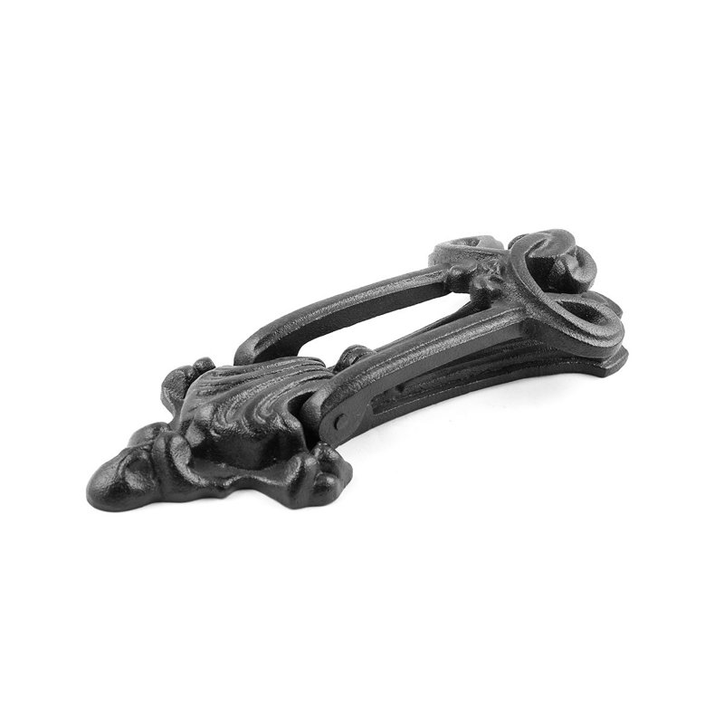 Victorian Black Cast Iron Door Knocker with Rust Resistant Finish