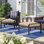 Lebanon Metal Outdoor Ottoman with Sunbrella® Cushion