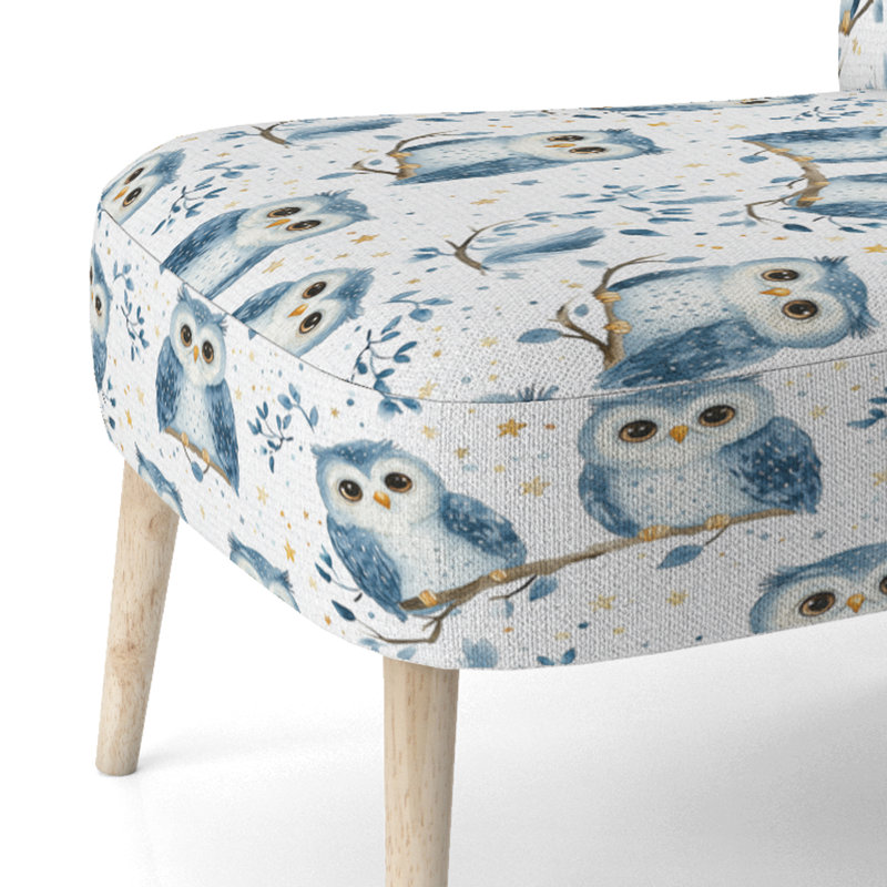 Chaise d'appoint Kids Kids - chaise d'appoint bleue hiboux pastel, Chaise d'appoint sans accoudoirs