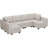 Buckleton 116.6'' Wide Tufted Velvet Sectional Sofa Reversible Modular Couch with Storage Ottoman-1803485980