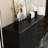 47.2"W Modern Black Sideboard With Slatted Door & Adjustable Shelves