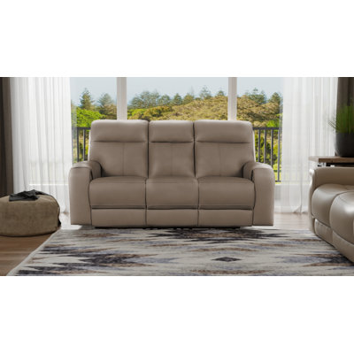 Epimenio 88.5 Dual Power Leather Sofa
