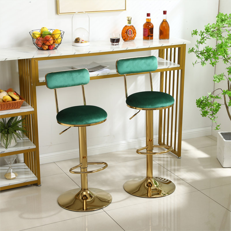 Tabouret pivotant à hauteur réglable, Vert