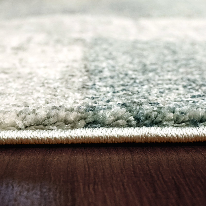 Tapis gris/vert zone Sheryl, Rectangle 2 pi x 3 pi 11 po