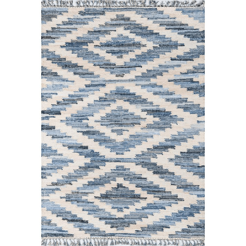 Cotton Geometric Indoor Rug, Rectangle 5' x 7'6"