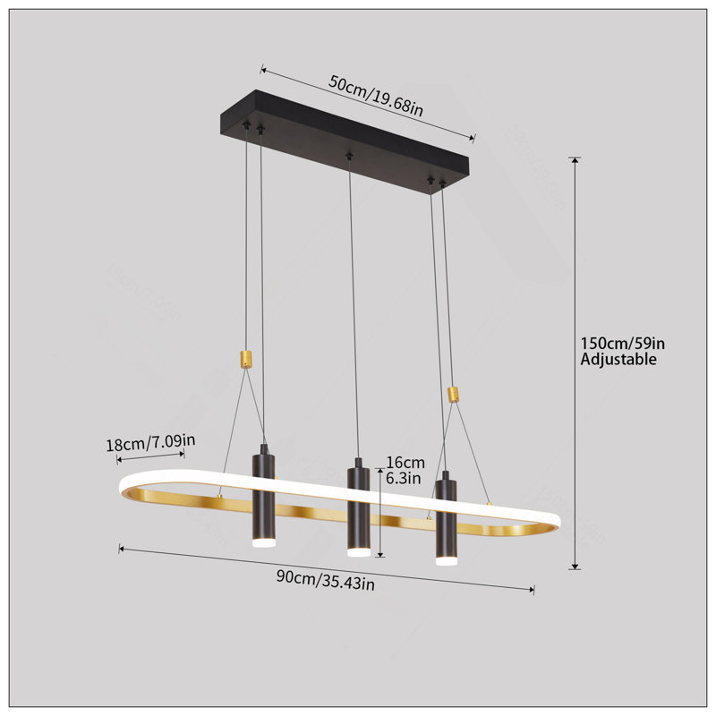 - Light /Dimmable LED Pendant Light[No Bulb]