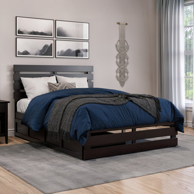 Aaliyah-Skye Solid Wood Slat Storage Bed